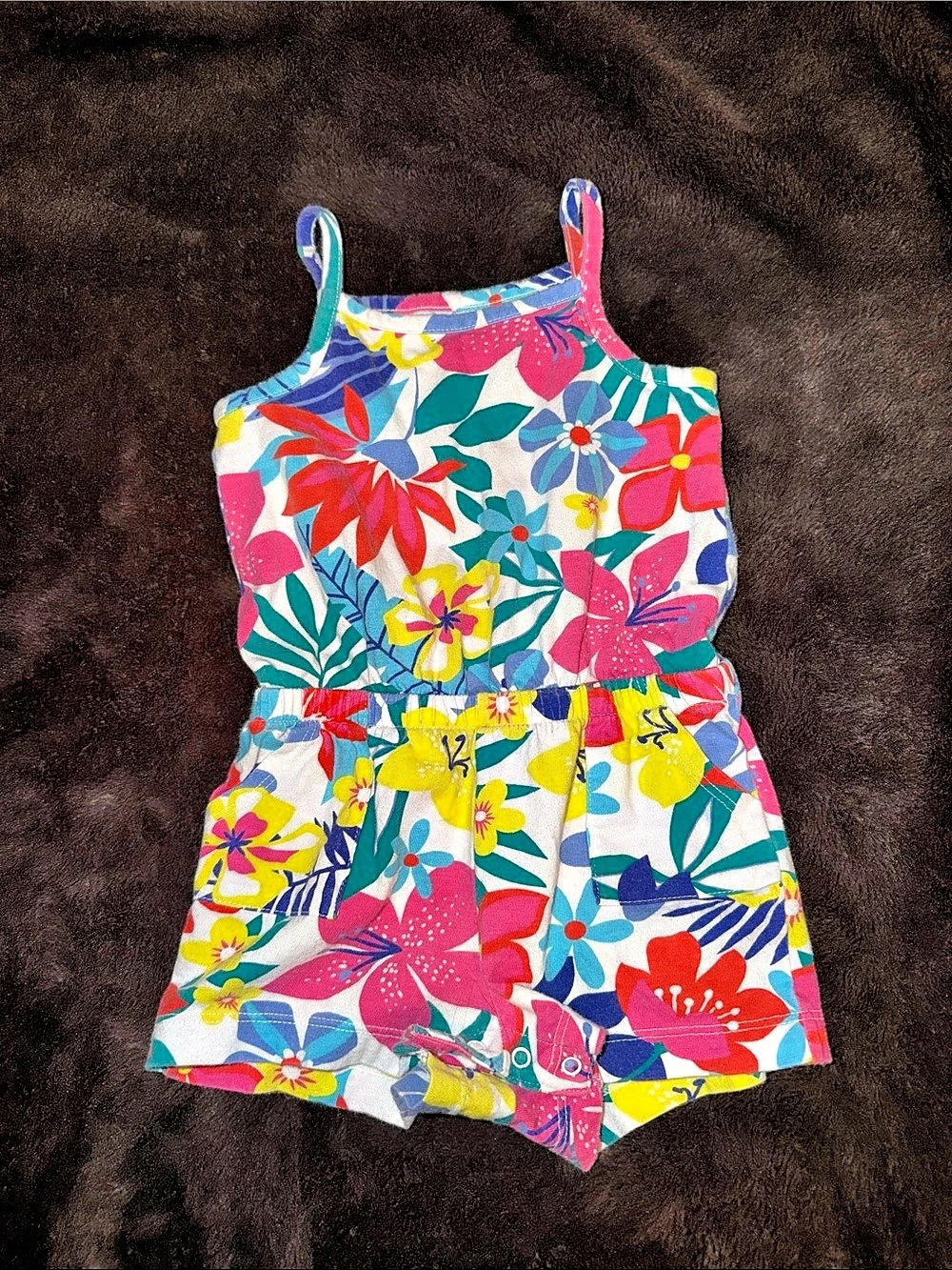 Multi-Colored Floral Romper